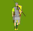 Dibujo Soldado romano pintado por furlan
