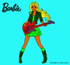 Dibujo Barbie guitarrista pintado por marianna