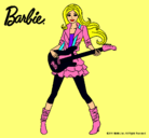 Dibujo Barbie guitarrista pintado por boon