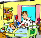 Dibujo Niño hospitalizado pintado por carloss