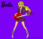 Dibujo Barbie guitarrista pintado por MIMMIMMI