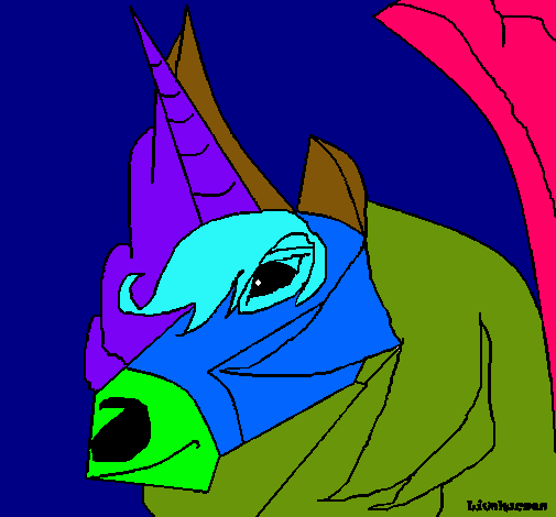 Dibujo Unicornio pintado por abiga