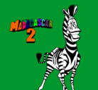 Dibujo Madagascar 2 Marty pintado por marggimunoz