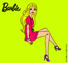 Dibujo Barbie sentada pintado por antonela