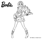 Dibujo Barbie guitarrista pintado por juanamartine