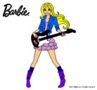 Dibujo Barbie guitarrista pintado por ameliahada
