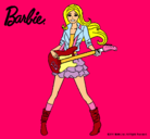 Dibujo Barbie guitarrista pintado por noreta