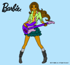 Dibujo Barbie guitarrista pintado por open