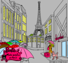 Dibujo Barbie en la Torre Eiffel pintado por Lasmitica