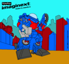 Dibujo Imaginext 4 pintado por roboti