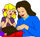 Dibujo Madre e hija pintado por agusbel1