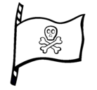 Dibujo Bandera pirata pintado por PIRATA