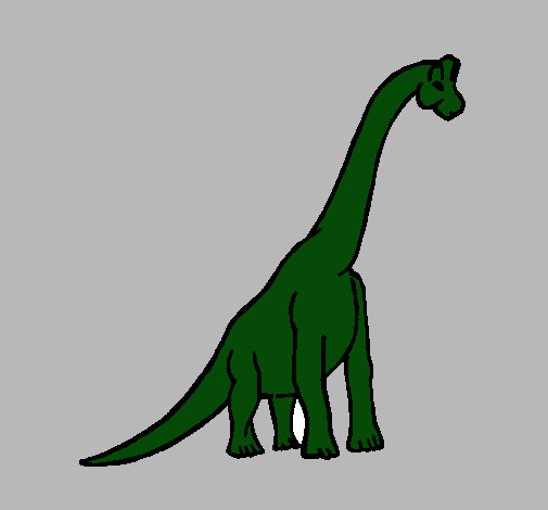 Dibujo Braquiosaurio pintado por taqueria