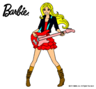 Dibujo Barbie guitarrista pintado por lleb