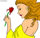 Dibujo Princesa con una rosa pintado por Toriy_vikk