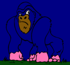 Dibujo Gorila pintado por monki