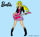 Dibujo Barbie guitarrista pintado por valita