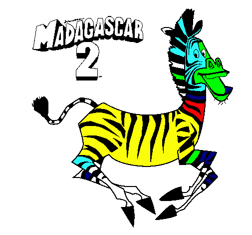 Dibujo Madagascar 2 Marty pintado por JOELITHO