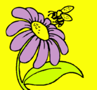 Dibujo Margarita con abeja pintado por yomaira