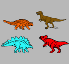 Dibujo Dinosaurios de tierra pintado por dinno
