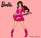 Dibujo Barbie guitarrista pintado por rufina