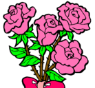 Dibujo Ramo de rosas pintado por Rositas