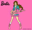 Dibujo Barbie guitarrista pintado por lissa