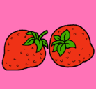 Dibujo fresas pintado por agos