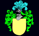 Dibujo Escudo de armas y casco pintado por patry1234