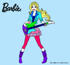 Dibujo Barbie guitarrista pintado por coti