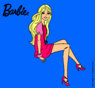 Dibujo Barbie sentada pintado por princesisa