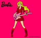 Dibujo Barbie guitarrista pintado por tebiy