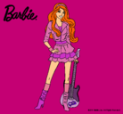 Dibujo Barbie rockera pintado por kool