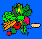 Dibujo verduras pintado por kazz