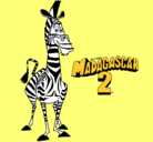 Dibujo Madagascar 2 Marty pintado por lohglmfghflh