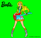 Dibujo Barbie guitarrista pintado por lolapatri