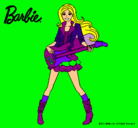 Dibujo Barbie guitarrista pintado por yhoselin