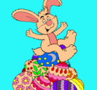 Dibujo Conejo de Pascua pintado por lareina