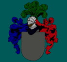Dibujo Escudo de armas y casco pintado por brandons