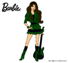 Dibujo Barbie rockera pintado por chica-linda