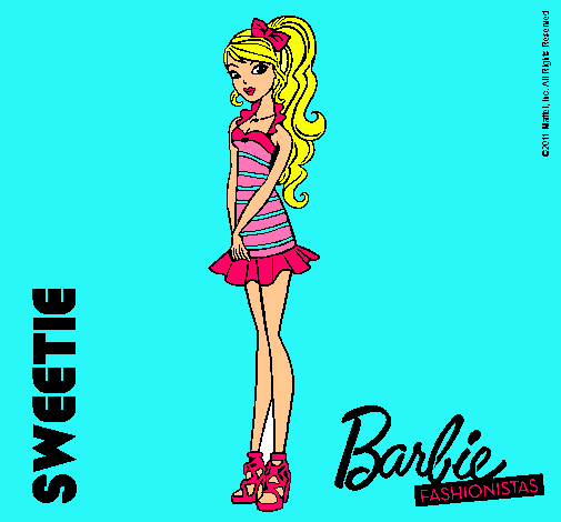 Dibujo Barbie Fashionista 6 pintado por chulita