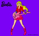 Dibujo Barbie guitarrista pintado por DIVINAS
