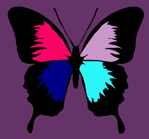 Dibujo Mariposa con alas negras pintado por sonianto
