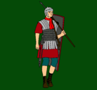 Dibujo Soldado romano pintado por JKJH