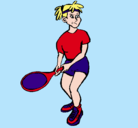 Dibujo Chica tenista pintado por Mariaaaa