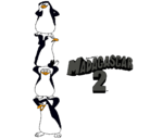 Dibujo Madagascar 2 Pingüinos pintado por yasnia