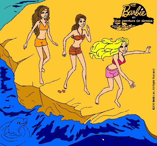 Barbie y sus amigas en la playa