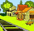 Dibujo Estación de tren pintado por kotaro