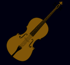 Dibujo Violín pintado por cello