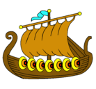 Dibujo Barco vikingo pintado por milagroa